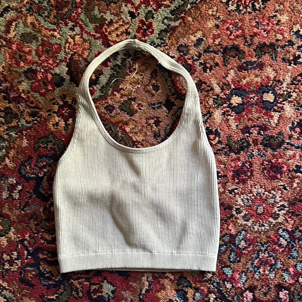 Sage green halter top